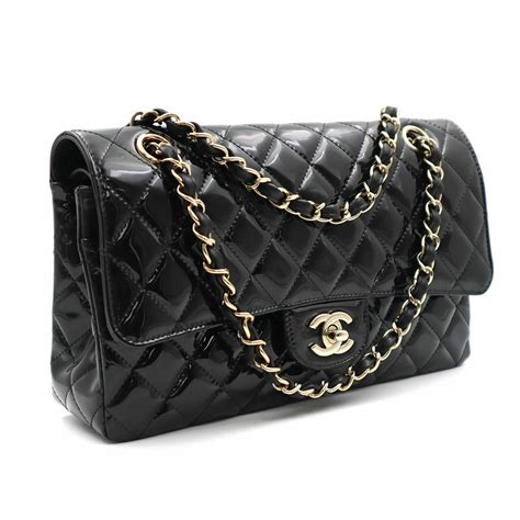 Chanel patent leather handbag